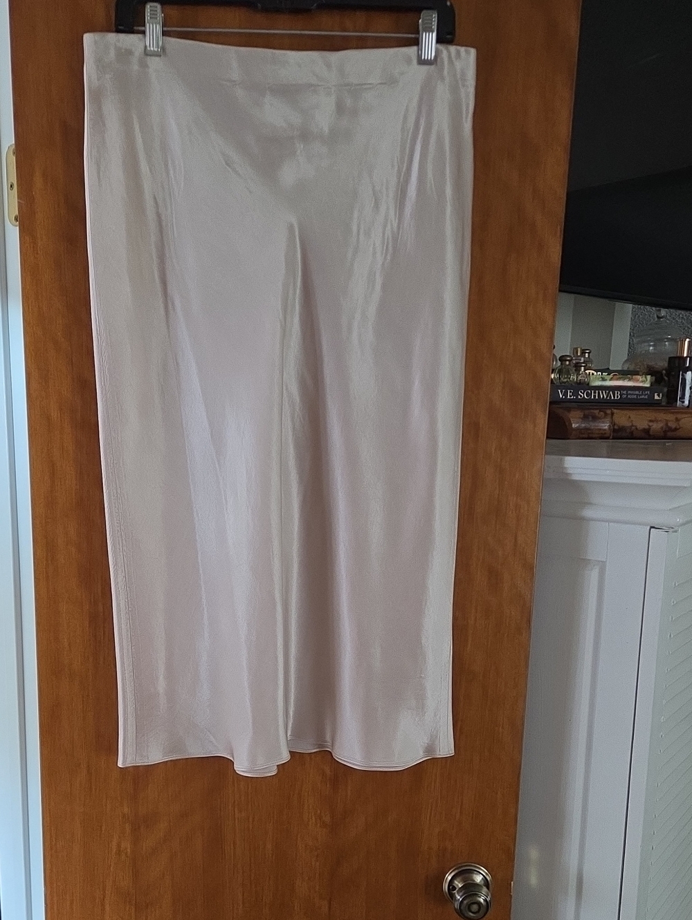 Vince Champagne Satin Midi Slip Skirt